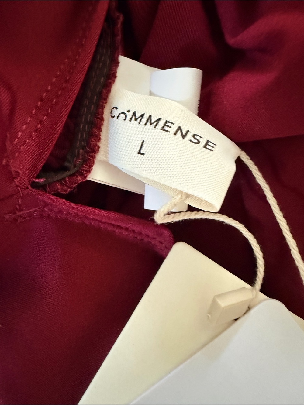Commense Burgundy Long-Sleeve Maxi Dress with Side Ruched Detail - Picture 4 of 5